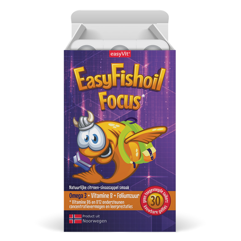 EasyFishoil Focus Vitamine B en Omega 3 voor kinderen